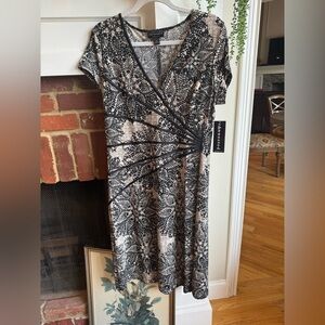 Black and Cream Floral Dress